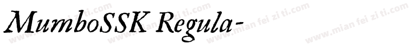 MumboSSK Regula字体转换